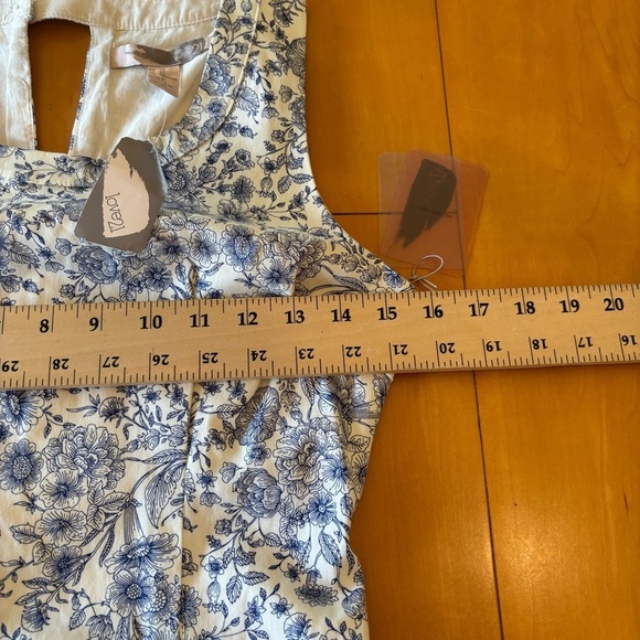 Love 21 XS NWT blue white floral print French Provence liberty sleeveless dress - Picture 8 of 11